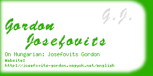gordon josefovits business card